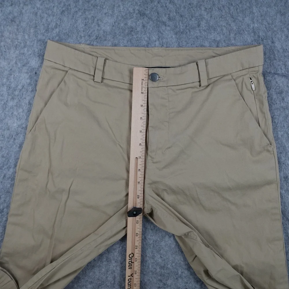 Lululemon Shirt Mens 32x35 Tall Tan Commission Classic Swift Cotton Chino Golf